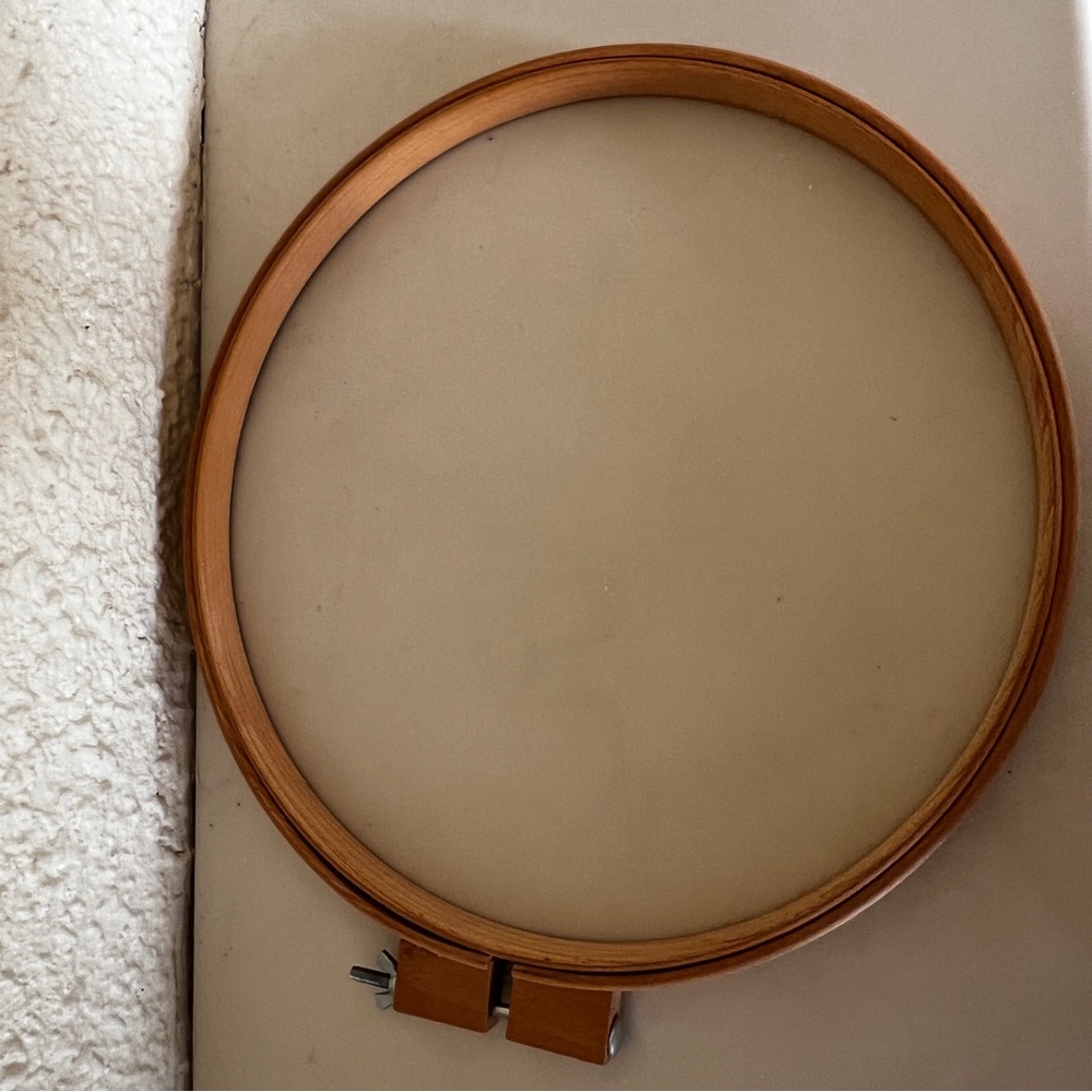 Quilters Resource 14" Hoop Embroidery Wooden German Made Oak Round Crafts
